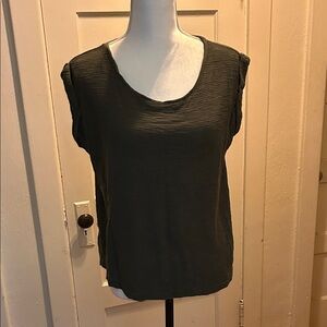 Liz Claiborne Dark Olive Muscle Tee